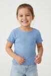 KIDS ONLY T-Shirt "KOGNELLA S/S O-NECK TOP NOOS JRS" mit s&uuml;&szlig;er Wellenkante