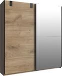 Schwebet&uuml;renschrank WIMEX "Cardiff", grau (plankeneichefarben, graphit), B:180cm