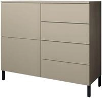 borchardt M&ouml;bel Kommode "Haama, modern, grifflos, Metallf&uuml;&szlig;e, praktisch, 2 T&uuml;ren"