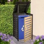 dobar M&uuml;lltonnenbox "M&uuml;lltonnenverkleidung 120 L, schwarz-anthrazit" aus robustem