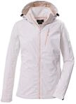 Softshelljacke KILLTEC "KOS 13 WMN SFTSHLL JCKT FLORAL", Damen, Gr. 38, naturwei&szlig;,