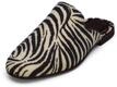 Sabot MARC O'POLO "in Zebrafell-Optik", Damen, Gr. 36, schwarz, Obermaterial:...