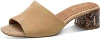 Pantolette TAMARIS, Damen, Gr. 37, braun, Ziegenveloursleder, unifarben, Schuhe