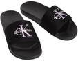 Pantolette CALVIN KLEIN "ESS SLIDE CV WN", Damen, Gr. 36, schwarz, Textil, Basic,
