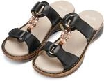Pantolette ARA "HAWAII", Damen, Gr. 37, schwarz, Glattleder, unifarben, Schuhe