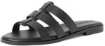 Tamaris Pantolette, Sommerschuh, Schupfschuh, Flats mit modischen Riemchen