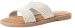 Tamaris Pantolette Sommerschuh, Schlupfschuh, Flats mit Schmucksteine