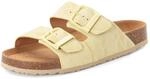 Pantolette TAMARIS, Damen, Gr. 36, gelb, Leder, unifarben, Schuhe Pantolette,
