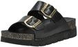 Pantolette ROHDE "Rohde Pantoletten Leder", Damen, Gr. 36, schwarz, Leder, Schuhe