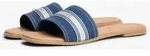 Pantolette TOMMY HILFIGER "FLAT MULE WEBBING", Damen, Gr. 36, denim, Textil,