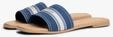 Pantolette TOMMY HILFIGER "FLAT MULE WEBBING", Damen, Gr. 36, denim, Textil,
