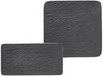 Villeroy & Boch Servierplatte "Servierplatten Manufacture Rock 2er Set schwarz"