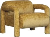 WOOOD Loungesessel "Lenny mit Grobstruktur-Velvetbezug und Armlehnen B 76 x T 82 x H