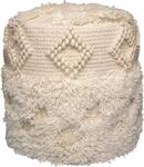Kayoom Pouf "Bohist 125 35cm x 35cm, Strukturen mit Fransen und Quasten" 1 Stk....