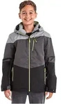 Skijacke KILLTEC "KSW 161 BYS SKI JCKT", Jungen, Gr. 176, grau, Obermaterial:...