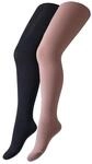 Strumpfhose CAMANO "2er Pack", M&auml;dchen, Gr. 86/92, bunt (navy, fuchsia), 75%