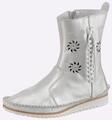 Stiefelette ANDREA CONTI, Damen, Gr. 37, silberfarben, Glattleder, Leder, Rindsleder,