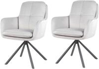 HELA Armlehnstuhl "PARMA" (Set) 2 Stk.2er Pack, 360 drehbar, 4-Fu&szlig;, Kissenoptik,