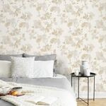 Superfresco Easy Vliestapete "Kimono Weiss/Gold 10mx52cm" nat&uuml;rlich glatt...
