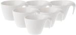 Tasse VILLEROY & BOCH "Kaffeetassen Flow 200 ml 6er Set wei&szlig;", wei&szlig;,...