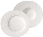 Villeroy & Boch Geschirr-Set "Teller-Set Manufacture Ice 4er Set wei&szlig;"