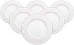 Villeroy & Boch Speiseteller "Speiseteller Gray Pearl &oslash; 27,5 cm 6er Set wei&szlig;"