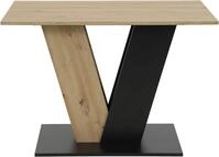 HELA Esstisch "JUDITH mit ABS-Kante" 1 Stk. tlg. Melamin, S&auml;ulentisch, V-Form,
