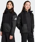Fleecejacke ADIDAS SPORTSWEAR "F&Uuml;R KINDER", Jungen, Gr. 176, schwarz-wei&szlig; (schwarz,