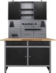 ONDIS24 Werkstatt-Set "Werner" 120 cm, mit Lochwandsystem inkl. Haken