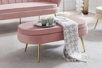 SalesFever Polsterhocker "Clam - Stilvoller Hocker" Elegantes Design in ovaler Form,