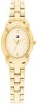 Quarzuhr TOMMY HILFIGER "Demi Oval", gold (goldfarben), Armbanduhren, Damen,