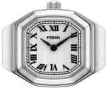 Quarzuhr FOSSIL "Watch Ring", edelstahlfarben, Armbanduhren, Damen, Quarzuhr,