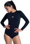 Badeanzug ROXY "Essentials", Damen, Gr. L, schwarz (anthrazit), Polyester,