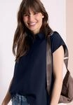 Kurzarmbluse CECIL, Damen, Gr. L (42), blau (universal blau), Web, Obermaterial: 76%