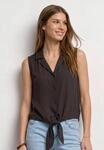 Blusentop STREET ONE, Damen, Gr. 34, espresso braun, Stoff, 100% Viskose, unifarben,