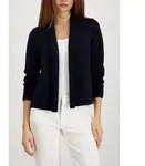 Strickjacke MONARI "Jacke Strick&uuml;berwurf Basic", Damen, Gr. 36, blau (marine),