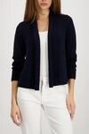 Strickjacke MONARI "Jacke Strick&uuml;berwurf Basic", Damen, Gr. 36, blau (marine),