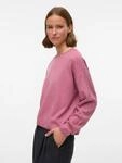 Strickpullover VERO MODA "VMEXCITING PLAIN LS O-NK ROLL PULLOV BOO", Damen, Gr. XS,