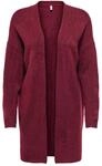Strickjacke ONLY "ONLTALIO LS OPEN CARDIGAN BF KNT", Damen, Gr. S, cabernet