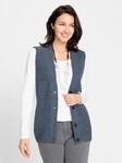 Strickweste INSPIRATIONEN, Damen, Gr. 36, blau (rauchblau), 86% Polyacryl, 14% Wolle,