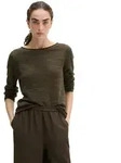 Strickpullover MARC O'POLO "aus Leinen-Baumwolle-Mix", Damen, Gr. XXS, mossy earth,