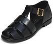 Sandale MARC O'POLO "aus veredeltem Rindleder", Damen, Gr. 36, schwarz,...