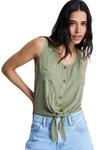 Hemdjacke ROXY "Tropical Hill", Damen, Gr. L, gr&uuml;n (olivgr&uuml;n), Obermaterial:...