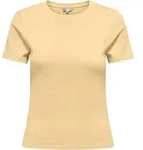 T-Shirt ONLY "ONLRILEY S/S TOPJRS", Damen, Gr. XS, beige (italian straw), Jersey,