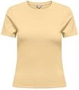T-Shirt ONLY "ONLRILEY S/S TOPJRS", Damen, Gr. XS, beige (italian straw), Jersey,