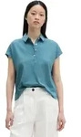 Poloshirt MARC O'POLO "aus weichem Single Jersey", Damen, Gr. XXS, blau (bright sea),