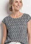 T-Shirt STREET ONE, Damen, Gr. 34, grau (clay sand), Stoff, 65% Polyester, 35%