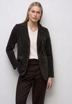 Kurzblazer STREET ONE, Damen, Gr. 34, schwarzest braun, Stoff, 96% Polyester, 4%