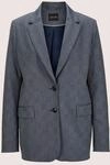 MADELEINE Jackenblazer "Blazer Legerer Longblazer mit dezentem Karomuster"