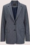Jackenblazer MADELEINE "Blazer Legerer Longblazer mit dezentem Karomuster", Damen,